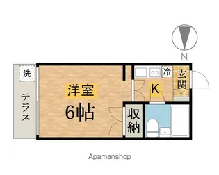 キャビンタコス【203号室】の間取り