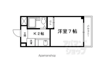 メルディアキューブ観月橋 A棟【105号室】の間取り
