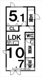 バニラスカイ【2階】の間取り