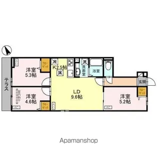 セレスティア松が丘【1階】の間取り