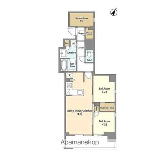 リビオメゾン横濱大通り公園【2階】の間取り