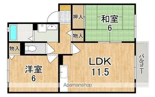 セジュールS C棟【2階】の間取り