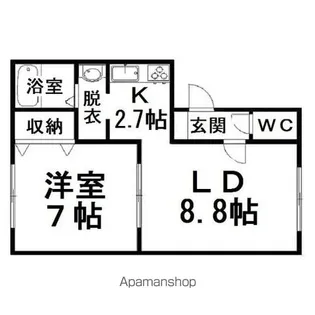 リバティ美芳【401号室】の間取り