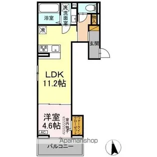 Dーセアリス黒砂【3階】の間取り