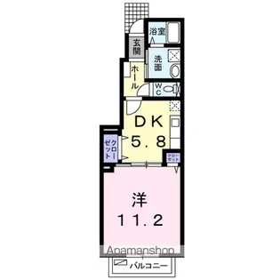 ブライトスクエアⅡ【1階】の間取り