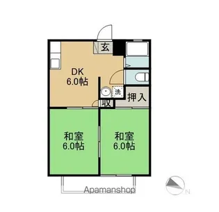 岡戸アーバンハイツ【2階】の間取り