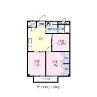 ときわのガーデンハイツB棟【2階】の間取り