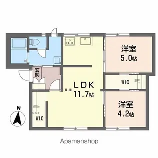 ファミール和白【101号室】の間取り