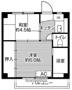 ビレッジハウス増穂1号棟【2階】の間取り