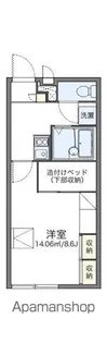 レオパレスBE TOWN【202号室】の間取り