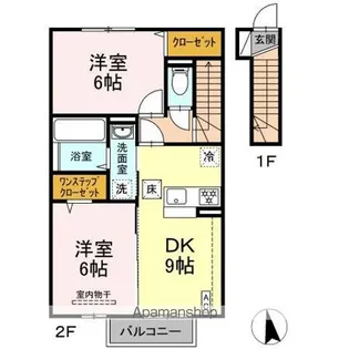 ヴァルム A【2階】の間取り