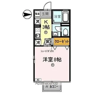 ルミエール柳【1階】の間取り