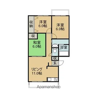 メゾン城北【303号室】の間取り