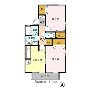 アメニティ名倉 E【2階】の間取り