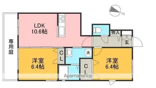 シャーメゾン アルファ【1階】の間取り