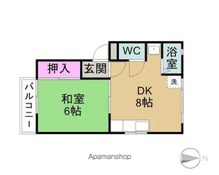 ハイツみどり【1階】の間取り