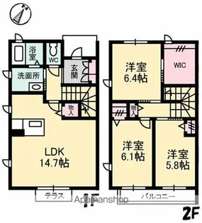 シャーメゾンクルジュ【1階】の間取り