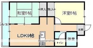 ライフコート【203号室】の間取り