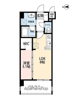 ラ・シック長丘【6階】の間取り