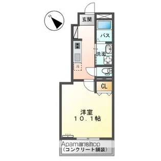 アイビス【105号室】の間取り