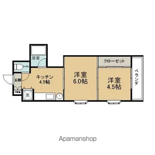 アルデール柳川【120号室】の間取り