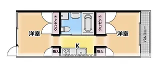 京都みやび【1b1号室】の間取り