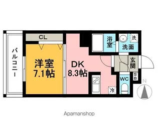 リファレンス東公園【8階】の間取り