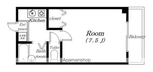 ノースウイング【201号室】の間取り