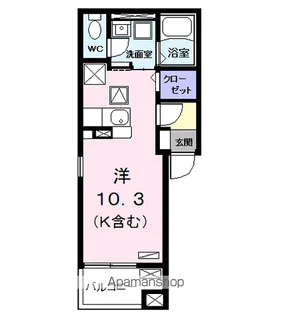 ラルジュ・ツカサ・タンドレス【1階】の間取り