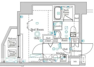 ラフィスタ横浜井土ヶ谷【5階】の間取り