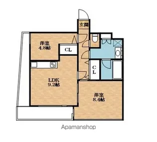 クイーンパレス【2階】の間取り