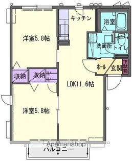 フィオーレ・トリアⅢ【101号室】の間取り