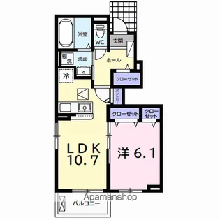 バイリン【1階】の間取り