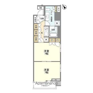 クインテット恵比寿【6階】の間取り