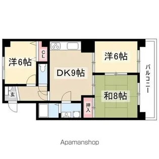 第2高社ハイツ【2階】の間取り