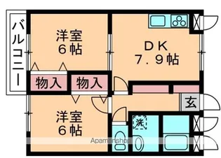 パークヒルズ小倉【202号室】の間取り