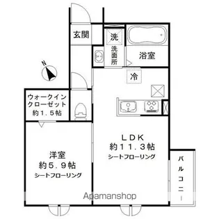 メゾン・ド・リジェール【1階】の間取り