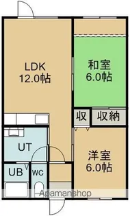 2LDKの間取り画像