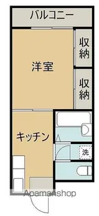 1DKの間取り画像