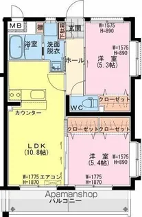 ラシュレ【2階】の間取り