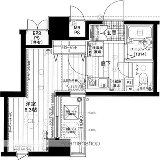 メインステージ日本橋箱崎Ⅱ【5階】の間取り