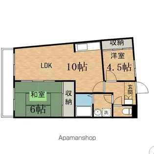 ファミーユ桜ヶ丘【410号室】の間取り