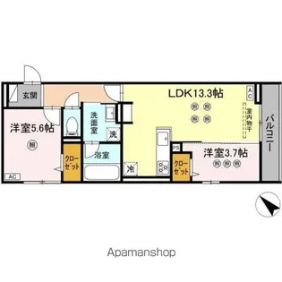 DーROOM半道橋【3階】の間取り