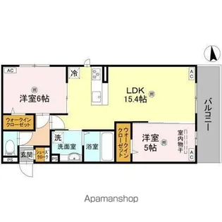 パサログランデ中安井【302号室】の間取り