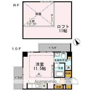 1Rの間取り画像