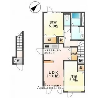 アンジュール【2階】の間取り
