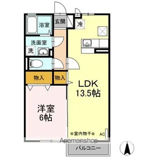 リビングタウン八日市場 A【1階】の間取り