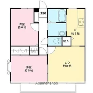 プロシードB【2階】の間取り