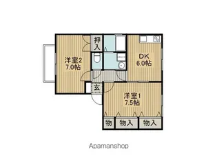 ロイヤルガーデン陽光B棟【207号室】の間取り