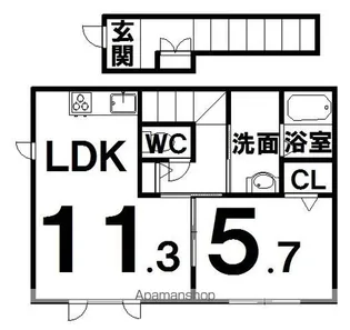 プランドールS【201号室】の間取り